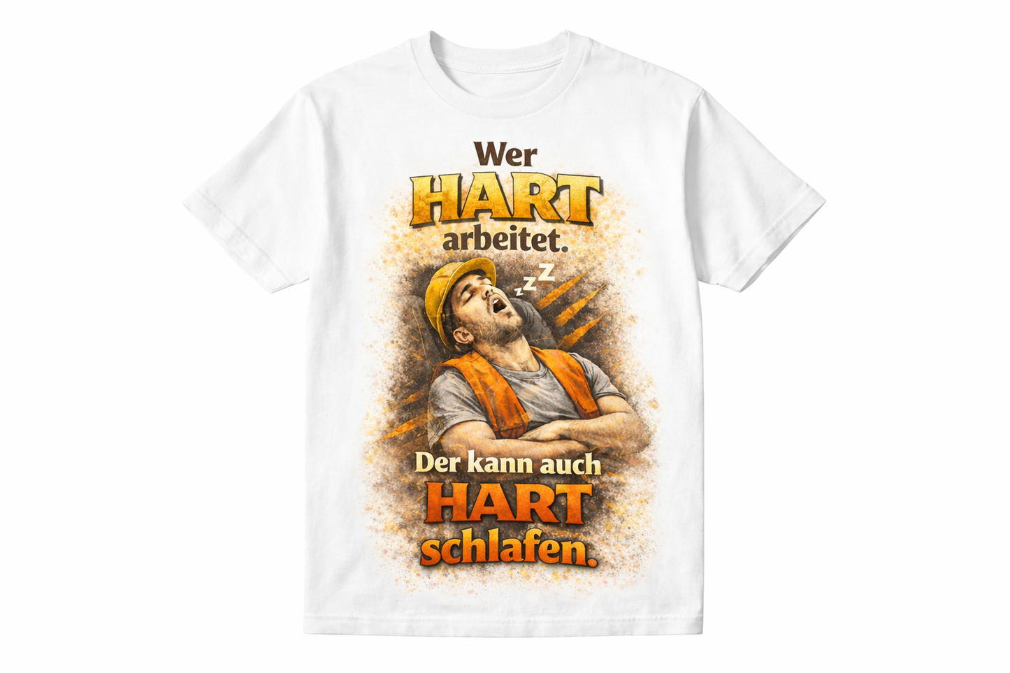 T-Schirt weiß Wer hart arbeitet