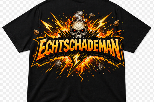 T-Shirt schwarz Design Echtschademan